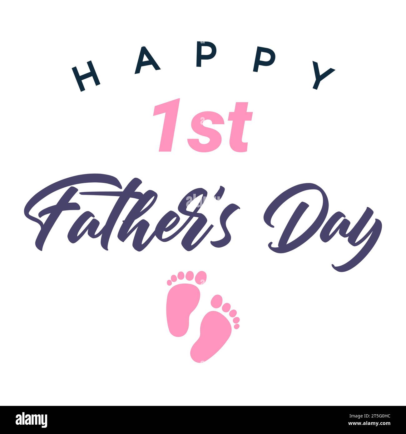 Happy Fathers Day calligraphy. My first Fathers day light banner. Happy